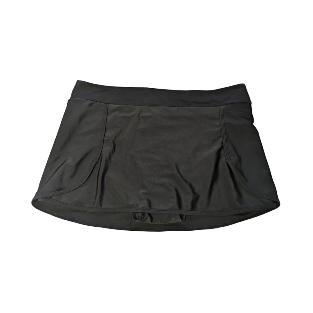 Black Women’s Swim Skirt with Built-In Shorts